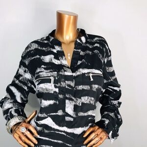 Michael Kors Monochrome Patterned Top
